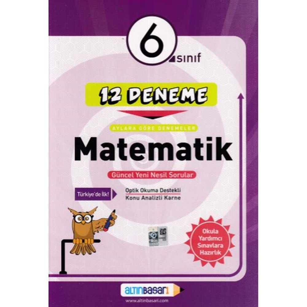 Altınbaşarı 6. Sınıf Matematik 12 Deneme (22,00 TL İADESİZ)