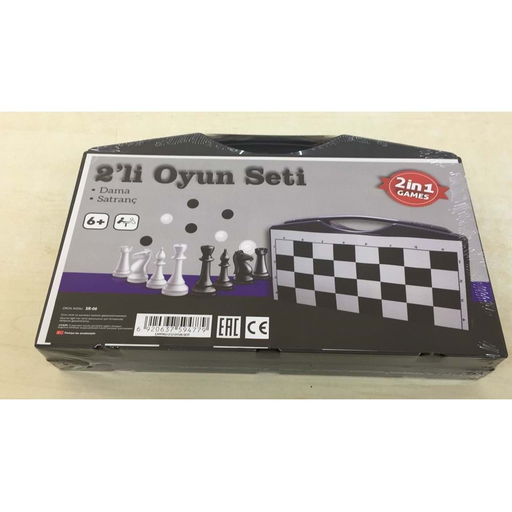 ZenoToys 2 Li Oyun Seti Dama+Satranç