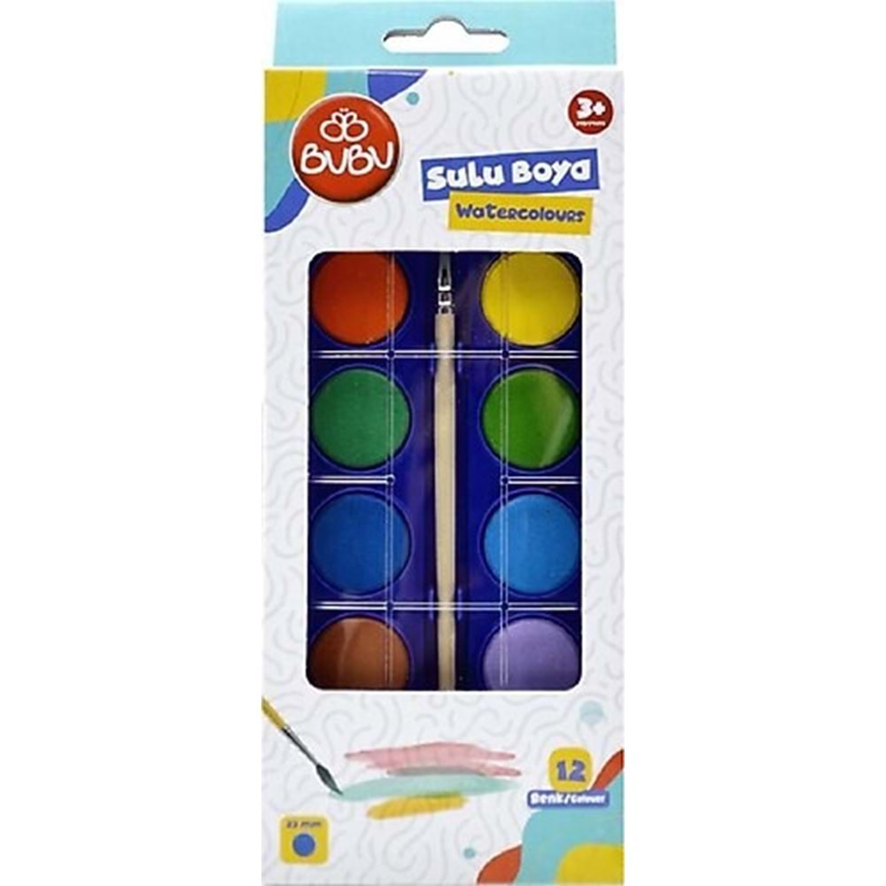 Bu-Bu Sulu Boya 12 Renk BUBU-SUL001