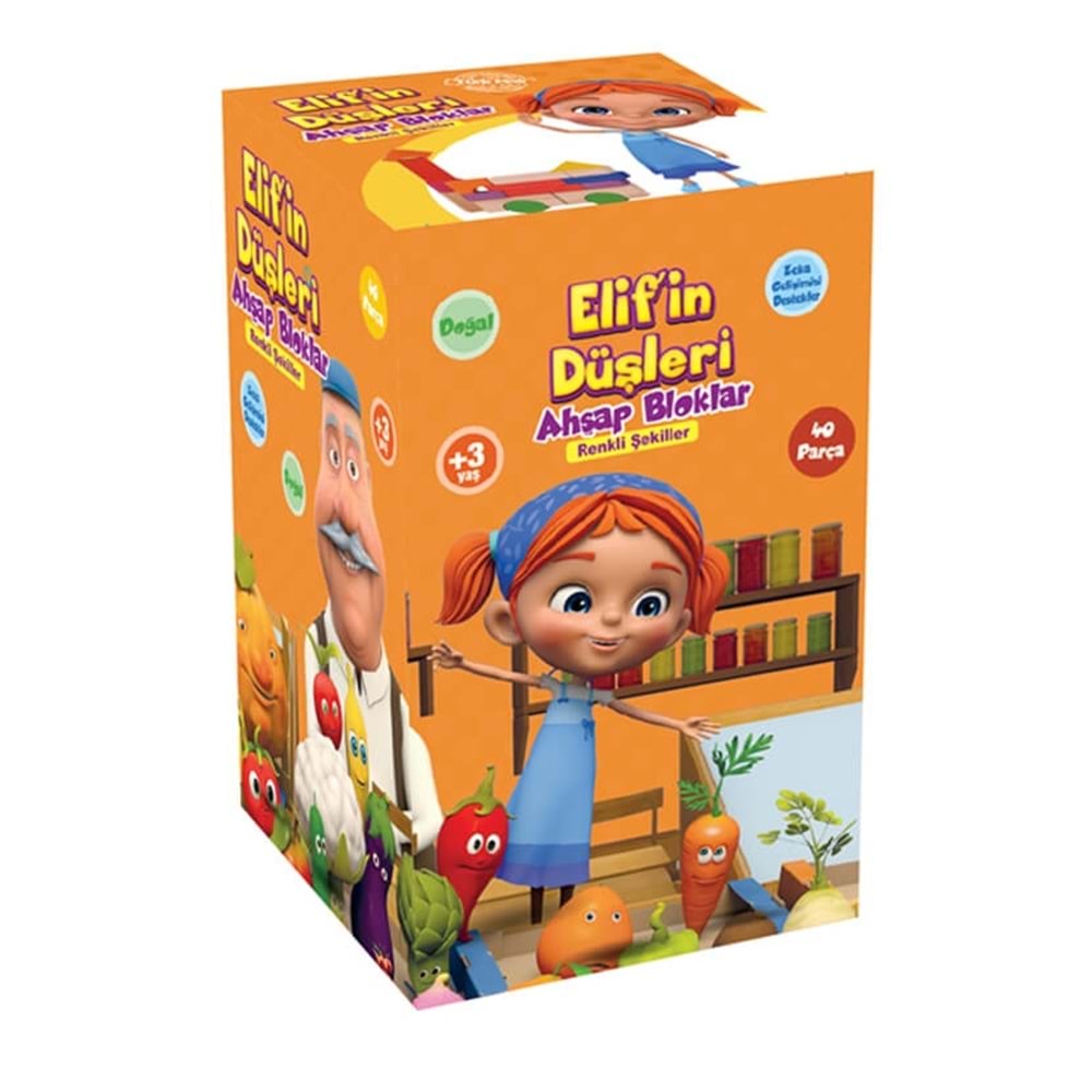 Bemi Bemi Elifin Düşleri Ahşap Bloklar Renkli Şekiller
