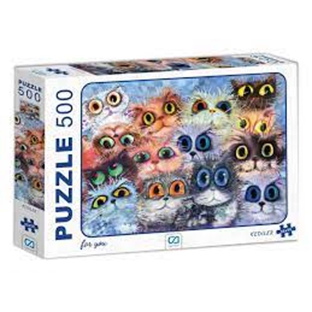 Kediler 500 Parça Puzzle