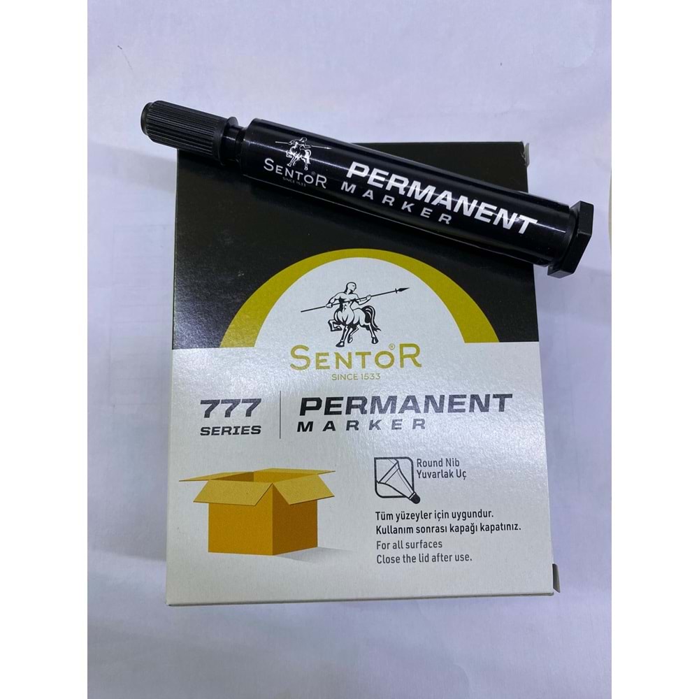 SENTOR PERMANENT MARKER KALEM SİYAH YUVARLAK UÇ