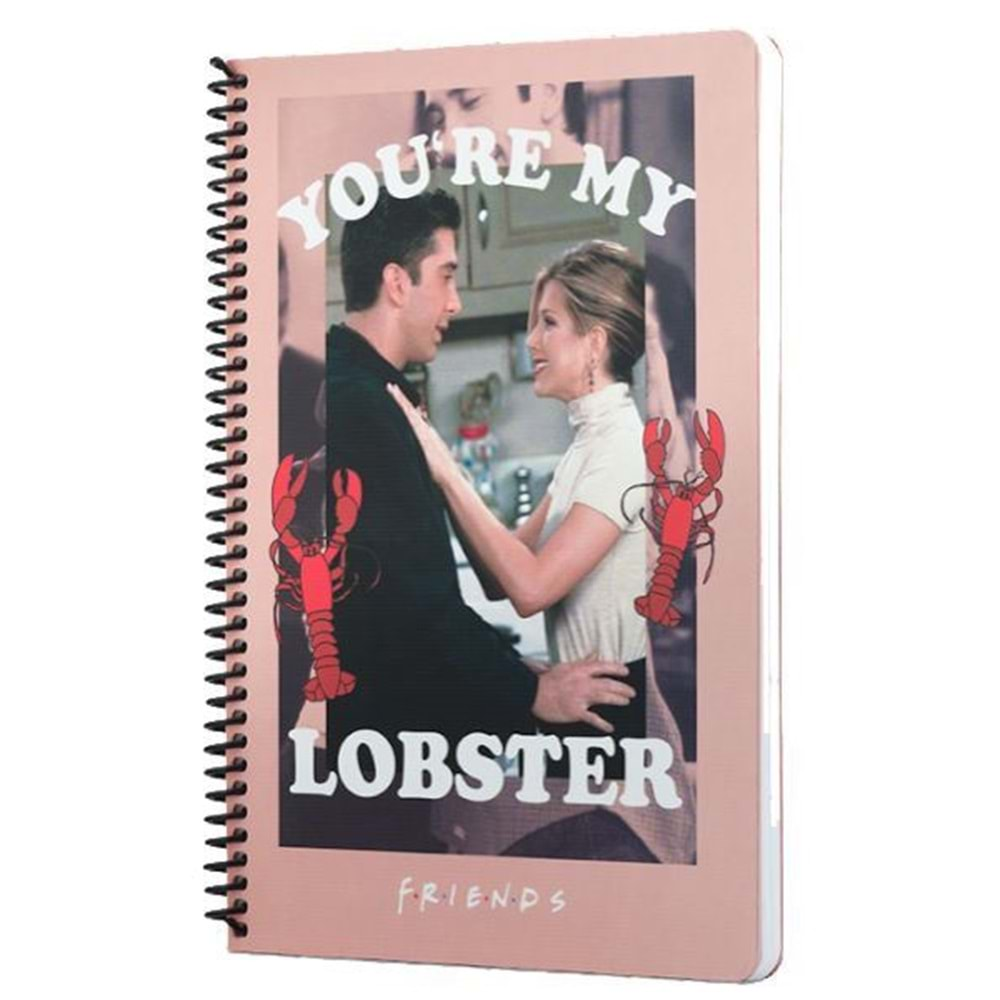 Friends You're My Lobster Spiralli Defter Pembe