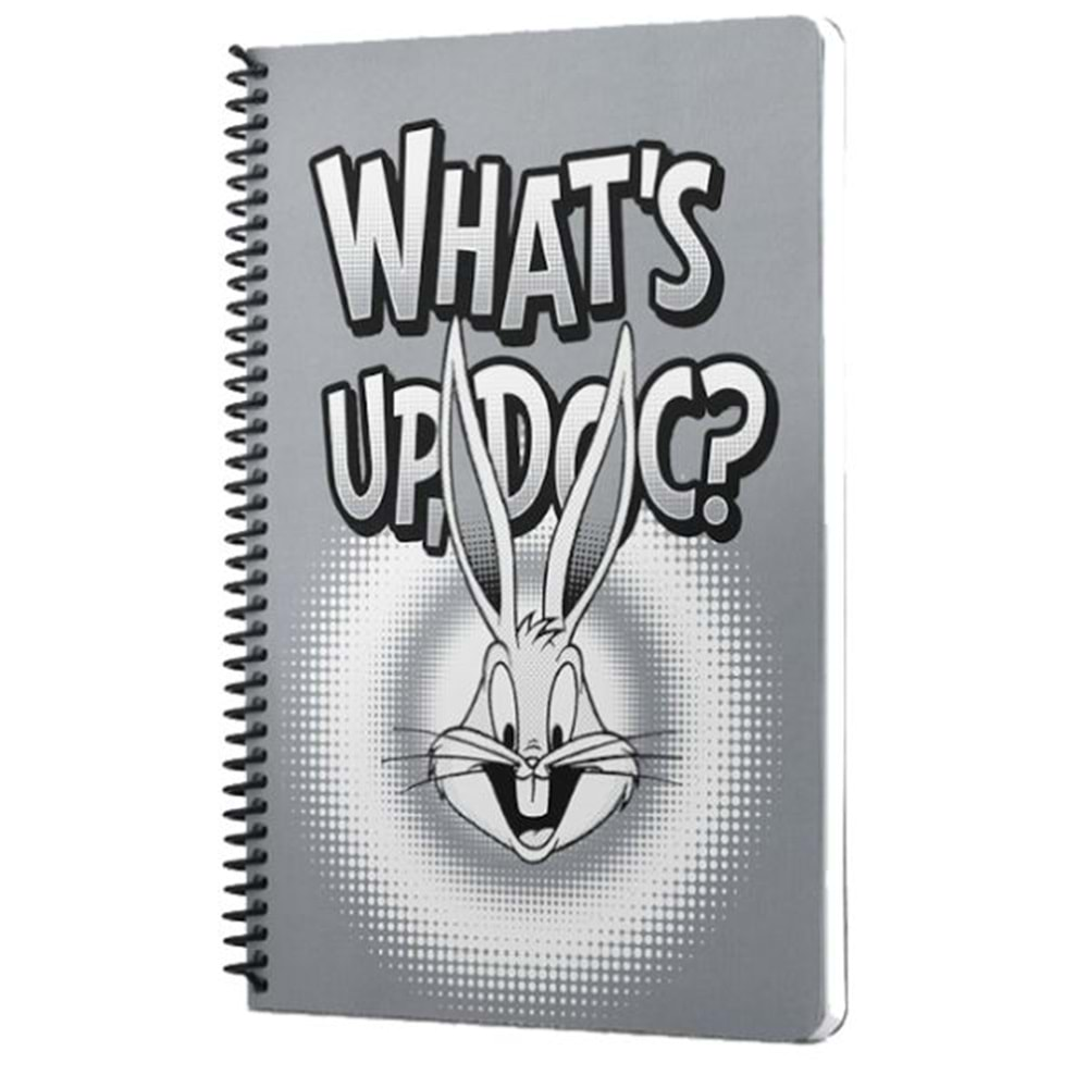 Looney Tunes Whats up Doc Spiralli Defter Gri