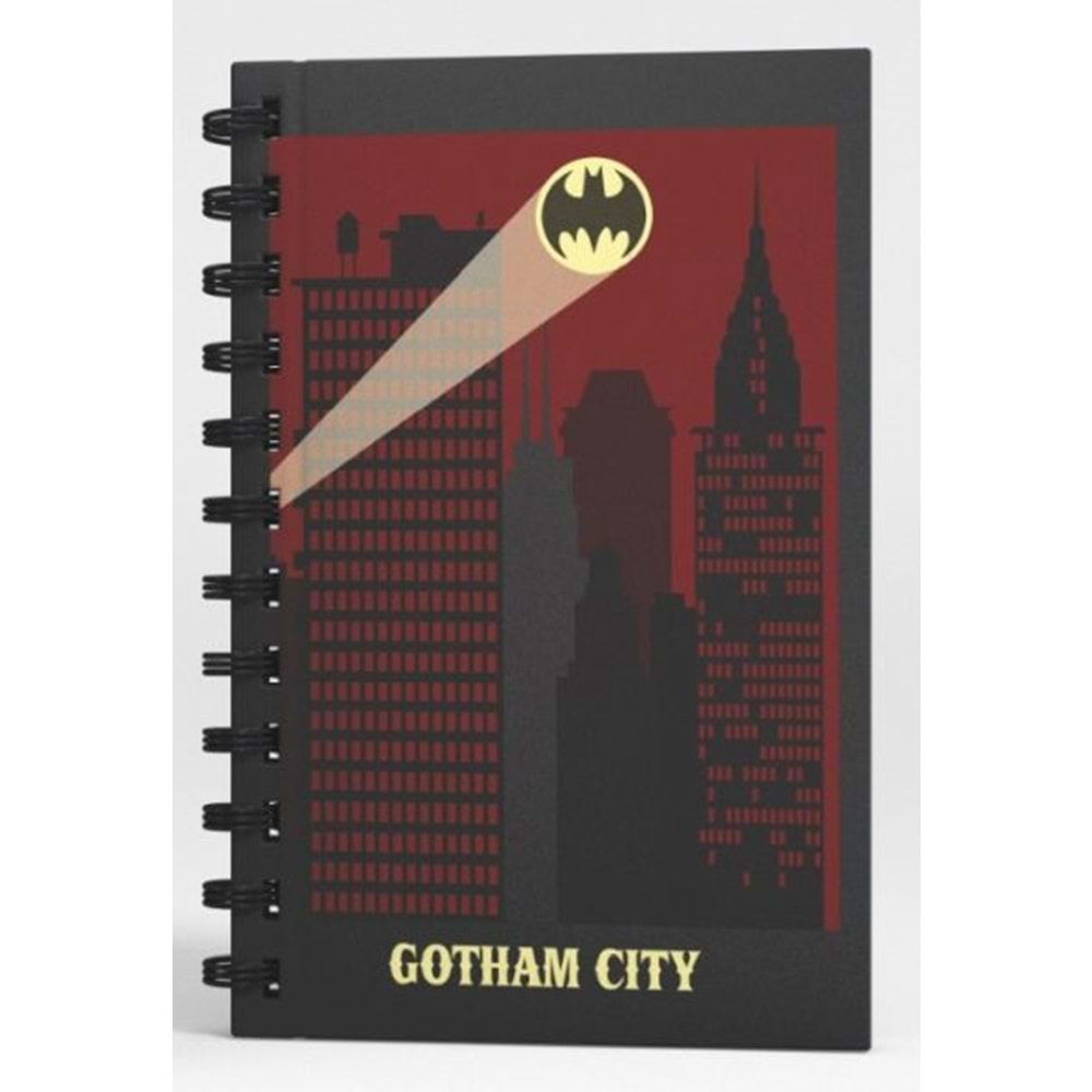 Batman Gotham City Spiralli Defter Siyah