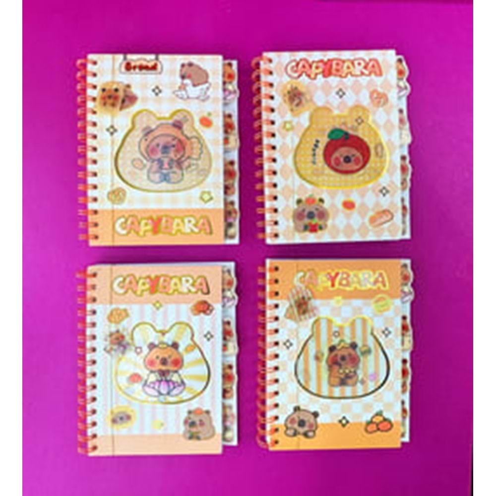Capybara Hologram Kapak Defter