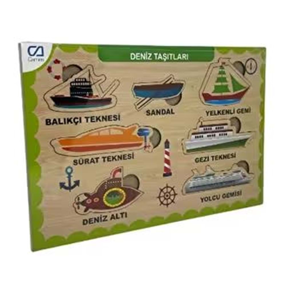 Ca Games Ahşap Puzzle Deniz Taşıtları 19X29