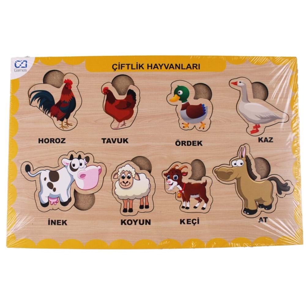 Ca Games Ahşap Puzzle Çiftlik Hayvanları Bul 19X29