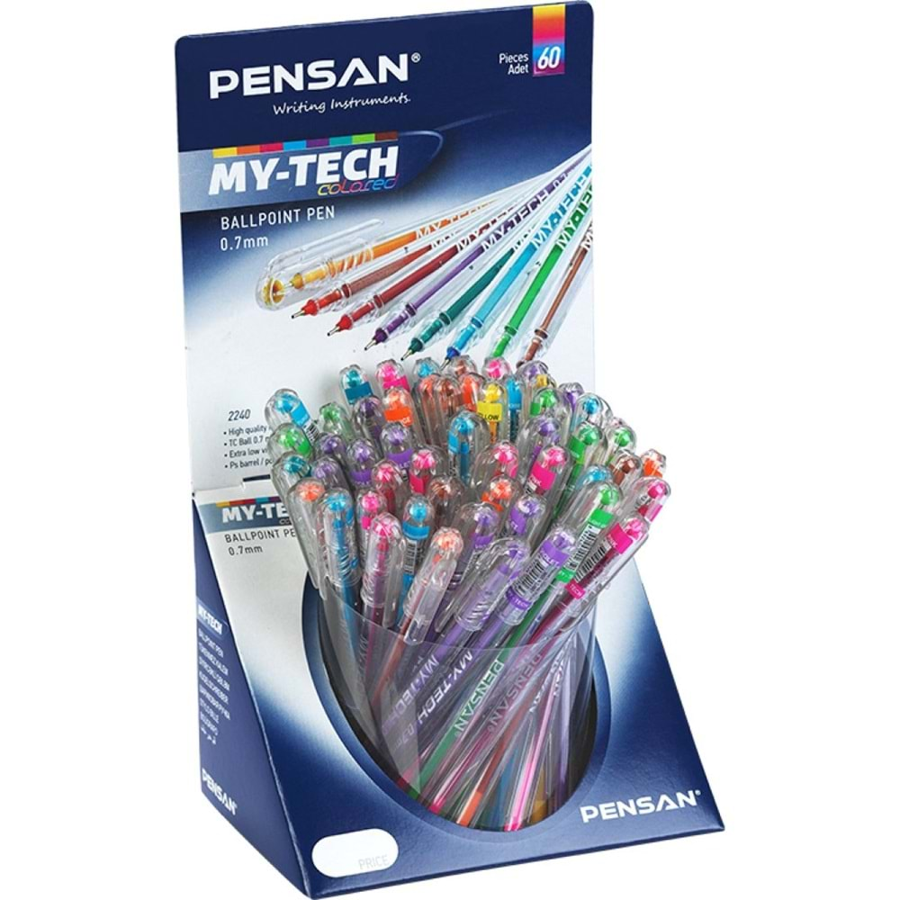 Pensan 0,7 Mm My-tech Tükenmez Kalem Msky 60lı Stand 02240