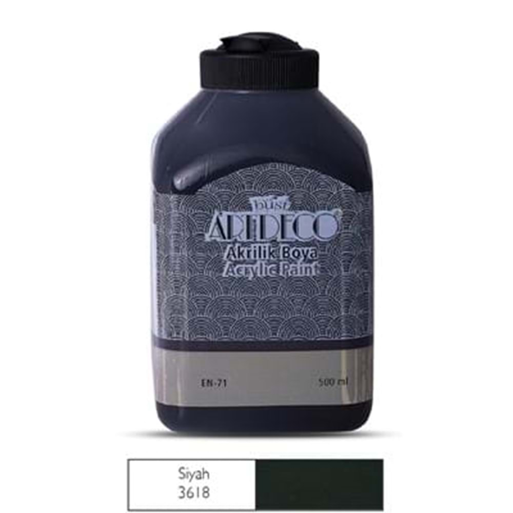 Artdeco 500 Ml Akrilik Boya Siyah 70l-3618