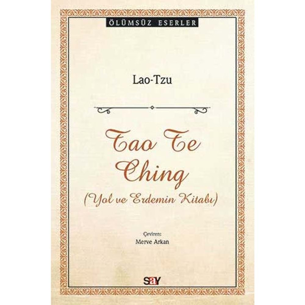 Tao Te Ching Yol ve Erdemin Kitabı