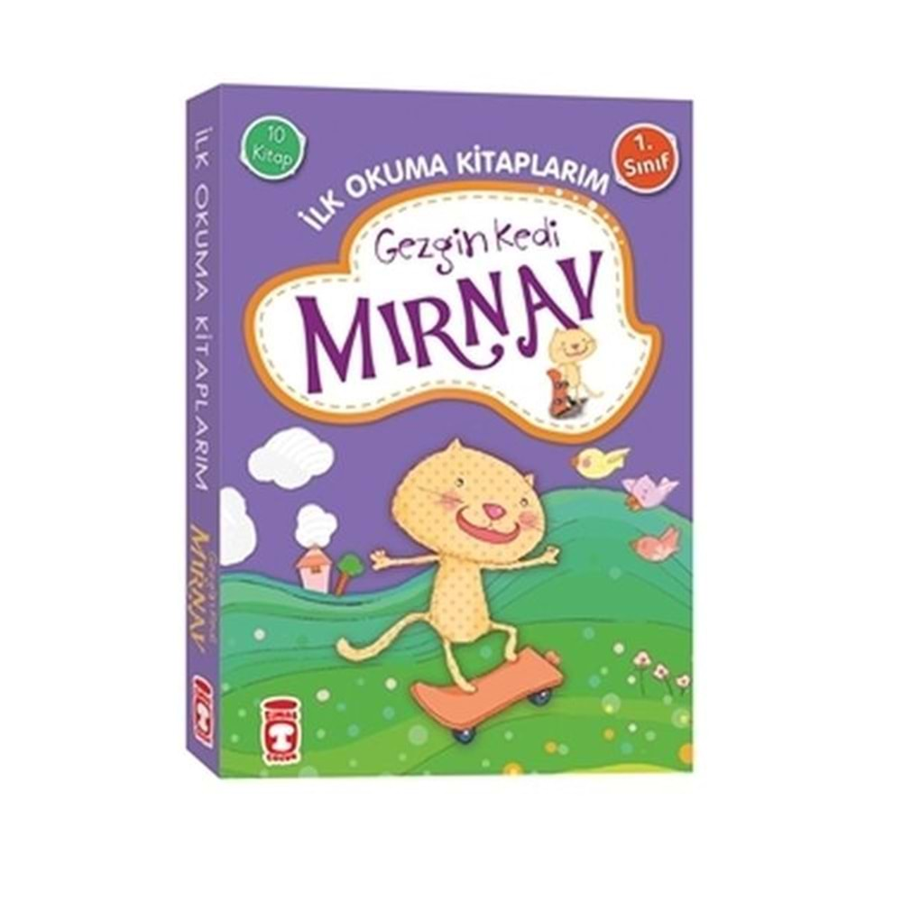 Gezgin Kedi Mırnav - İlk Okuma Kitaplarım Set (10 Kitap Takım)