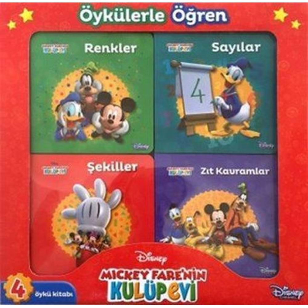 Mickey Farenin Kulüpevi Öykülerle Öğren 4 Kitap Ciltli