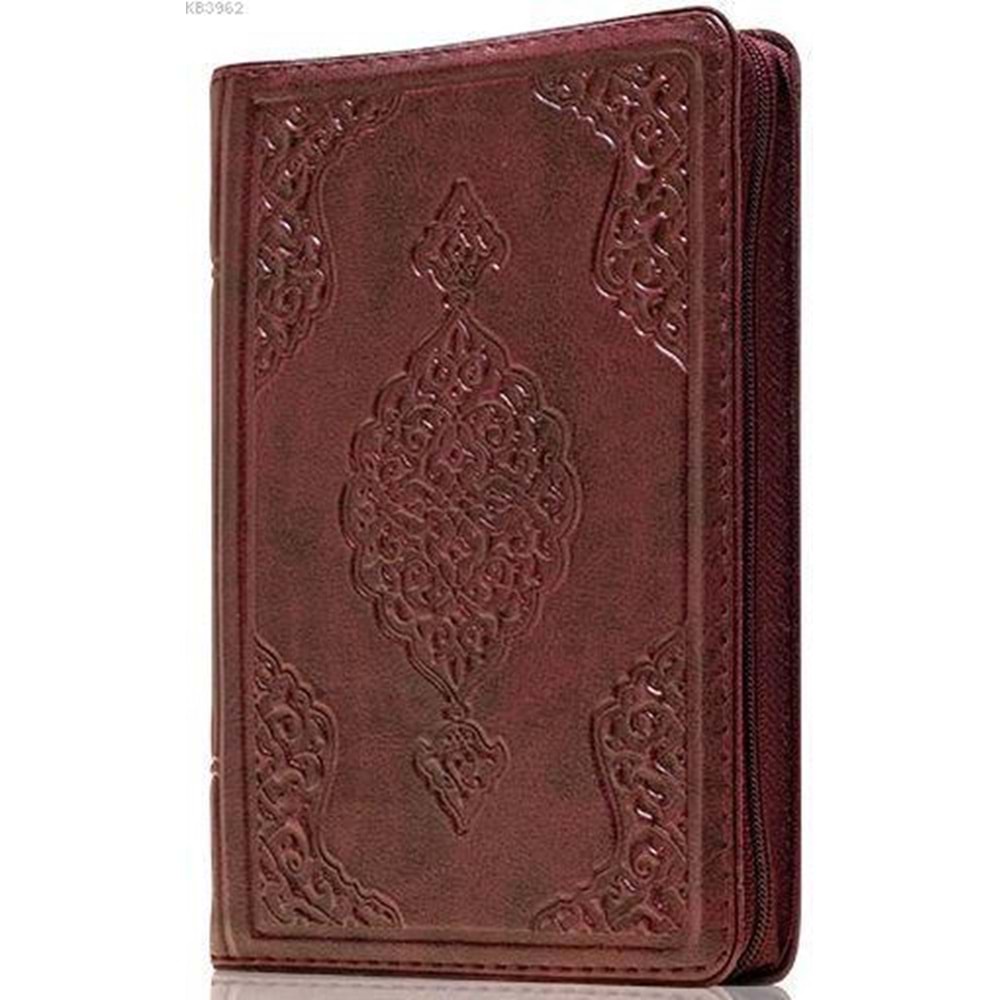 BORDO RENKLİ ÇANTA BOY KUR'AN-I KERİM (YALDIZLI-KILIFLI)