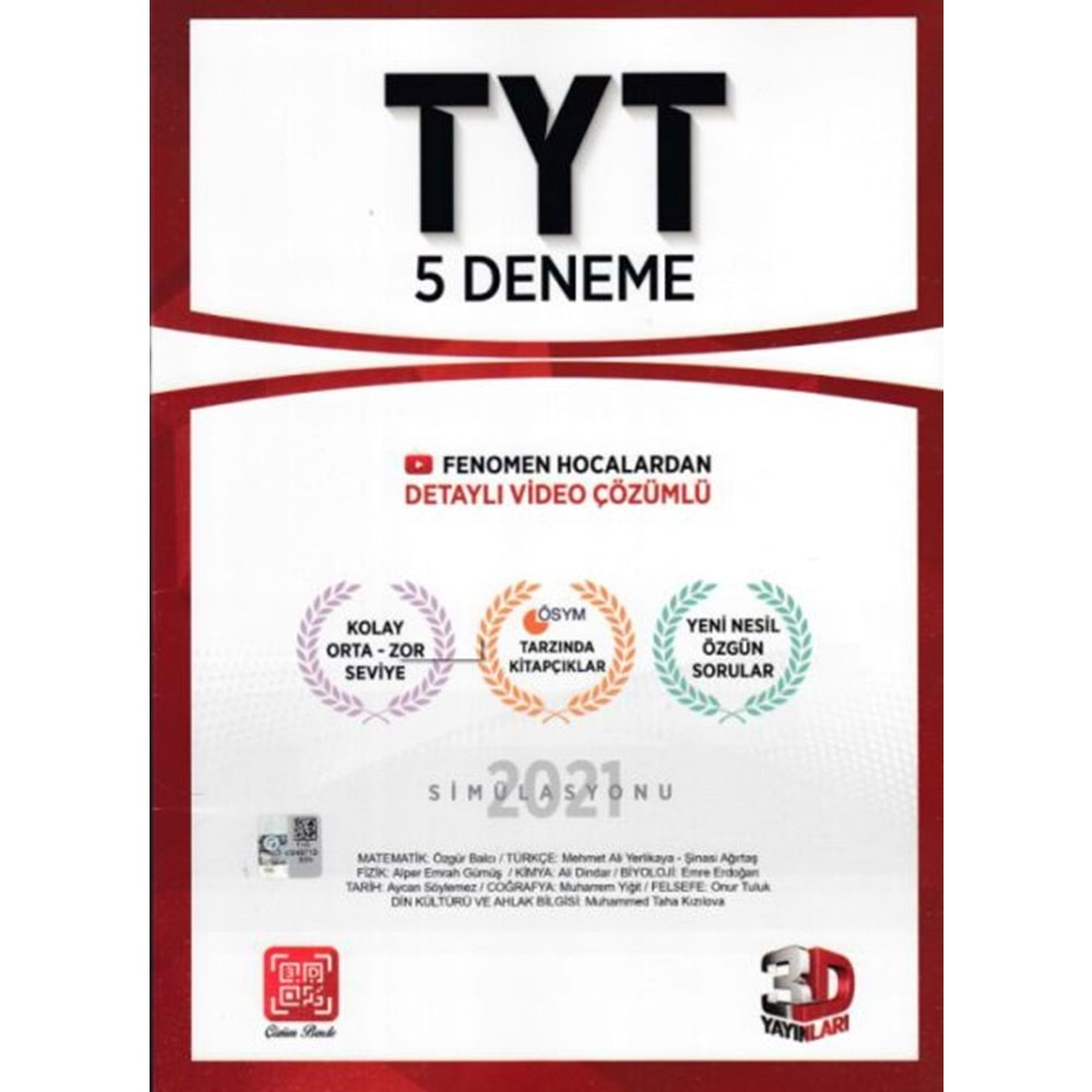 3D Tyt 5 Li Paket Deneme