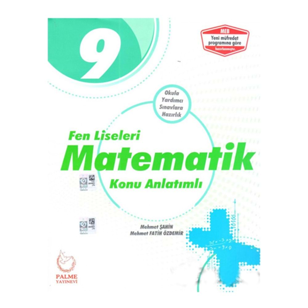 Palme 9. Sınıf Fen Liseleri Matematik Konu Anlatımlı *Yeni*