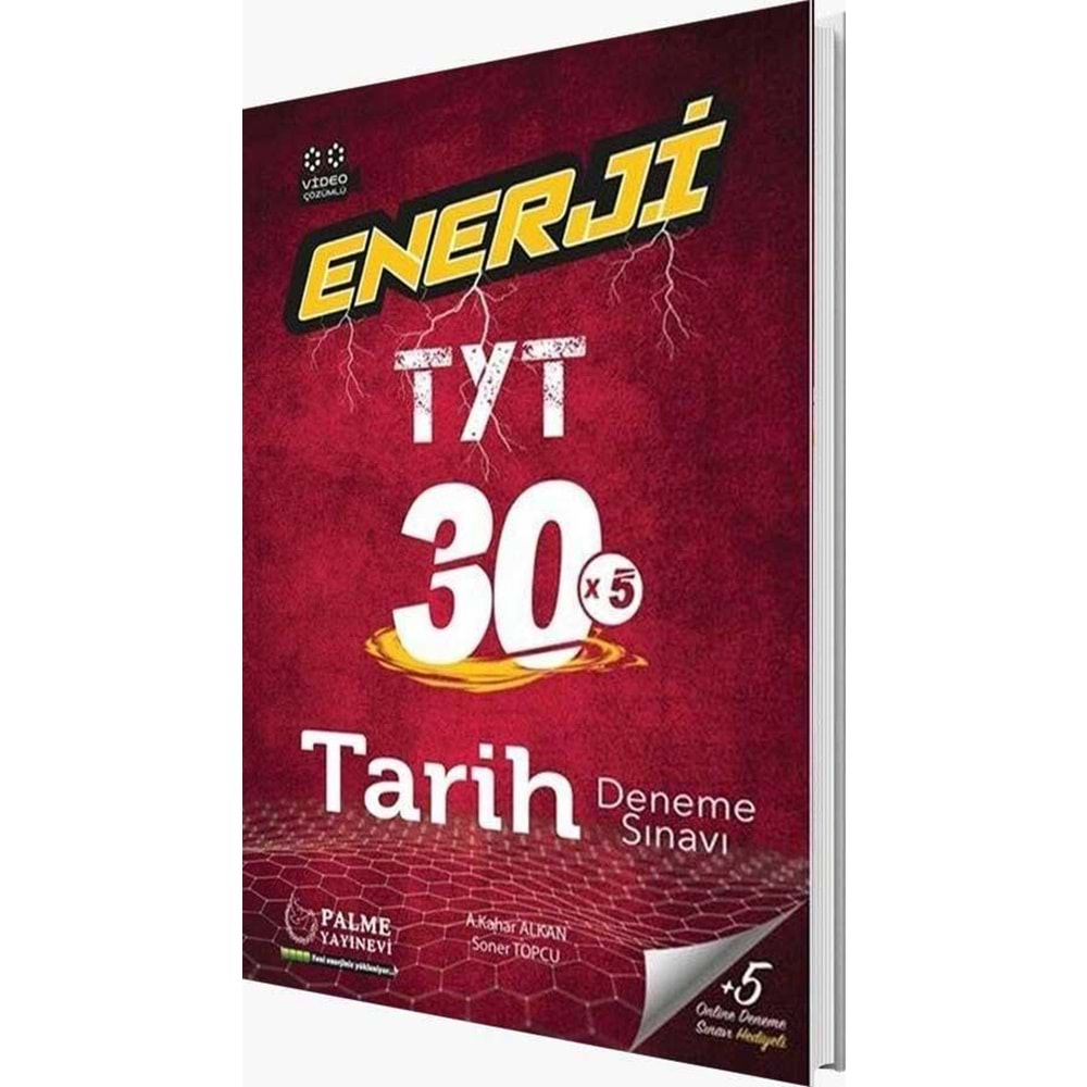 Palme Yks Tyt Enerji Tarih 30 Deneme Sınavı Video Çözümlü *Yeni*