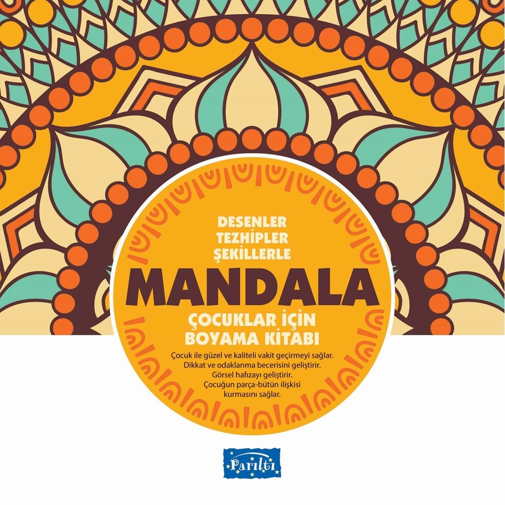 Mandala - Çocuklar İçin Boyama Sarı Kitap