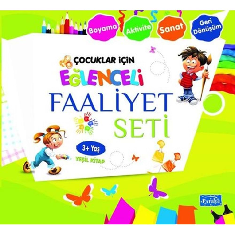 Çocuklar İçin Eğlenceli Faaliyet Seti Yeşil Kitap 3 Yaş Üzeri