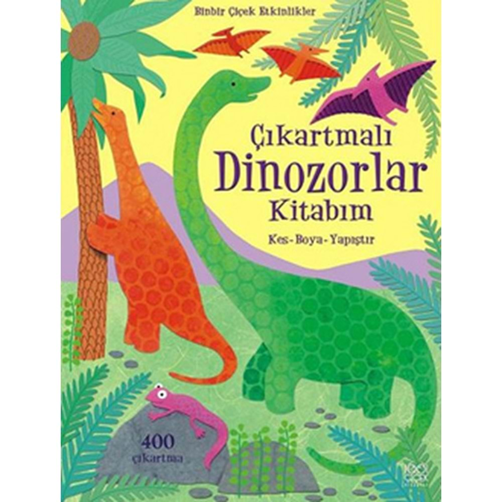 Çıkartmalı Dinozor Kitabım Kes - Boya - Yapıştır