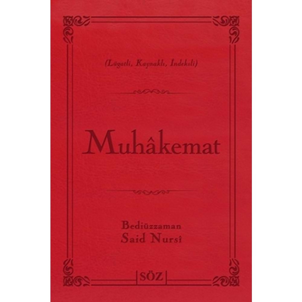 Muhakemat_Büyük Boy_2 Renk /Söz Basım