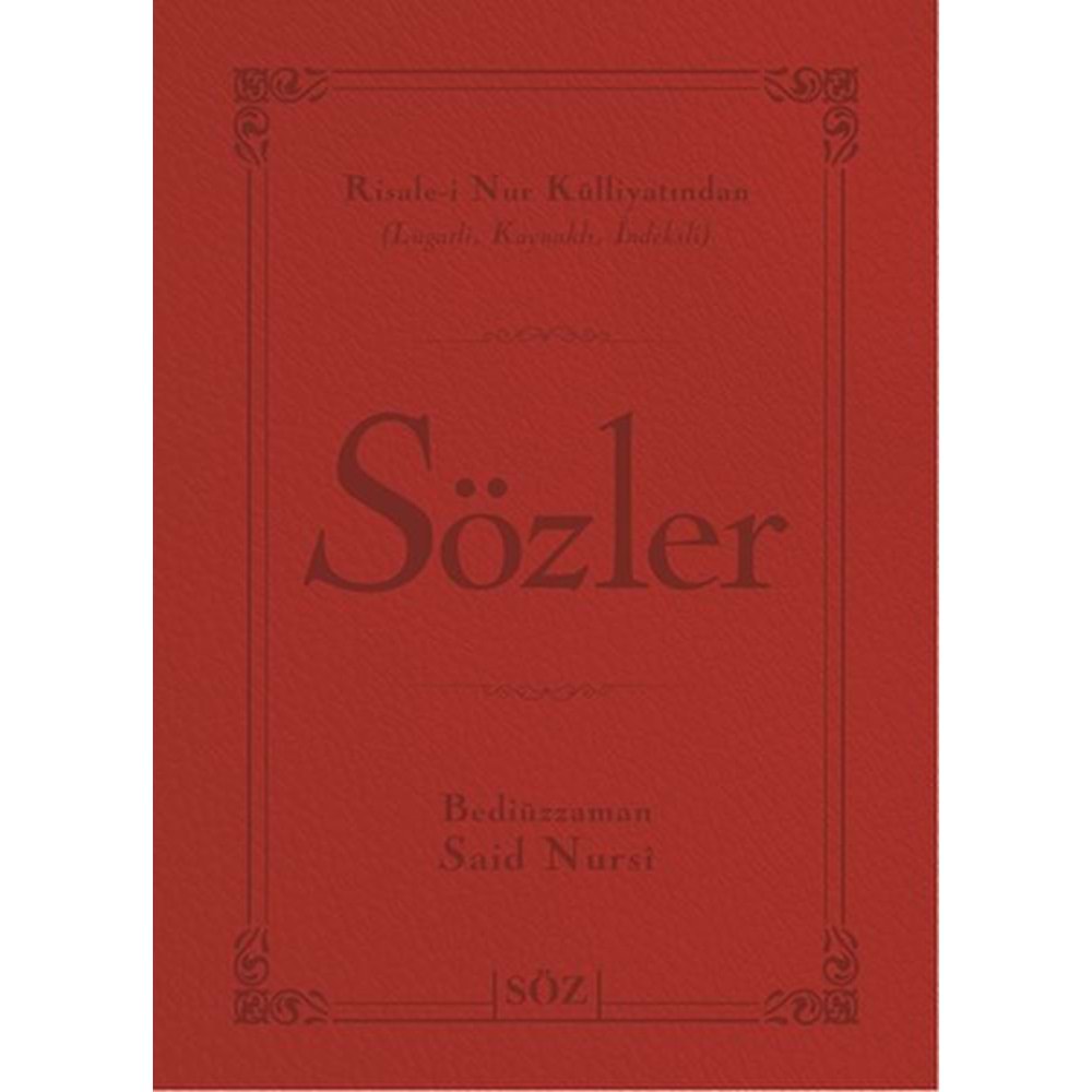 Sözler_Büyük Boy_2 Renk /Söz Basım