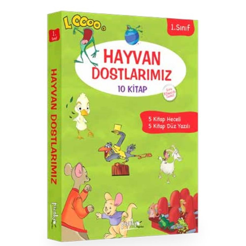 1. Sınıf Hayvan Dostlarımız Serisi - 10 Kitaplık Set