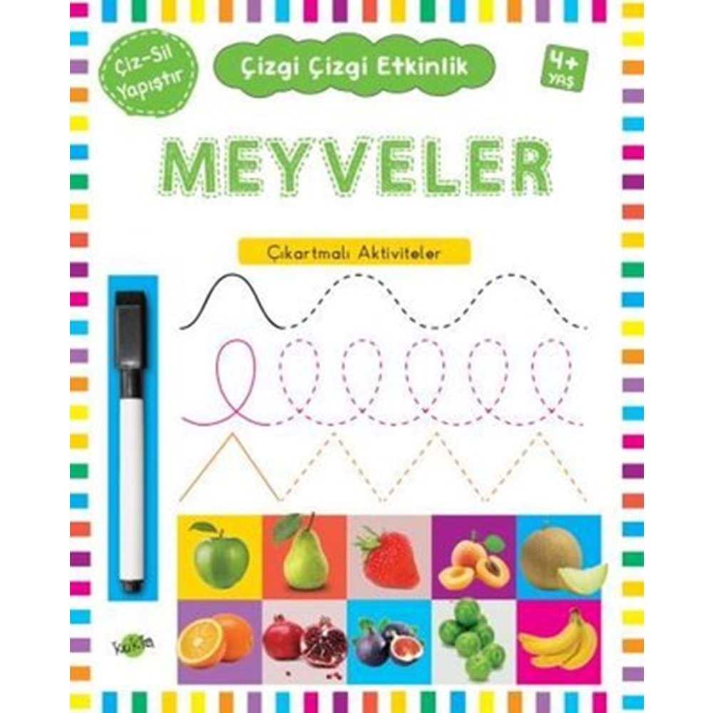 Çizgi Çizgi Etkinlik Meyveler 4 Yaş