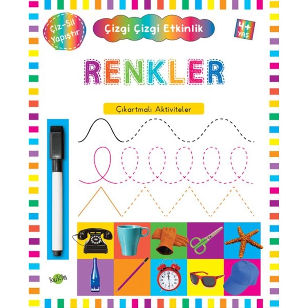 Çizgi Çizgi Etkinlik Renkler 4 Yaş
