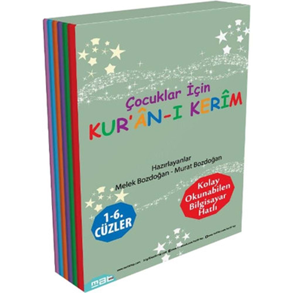 Çocuklar İçin Kur'an-ı Kerim 1-6. Cüzler (6 Kitaplık Set)