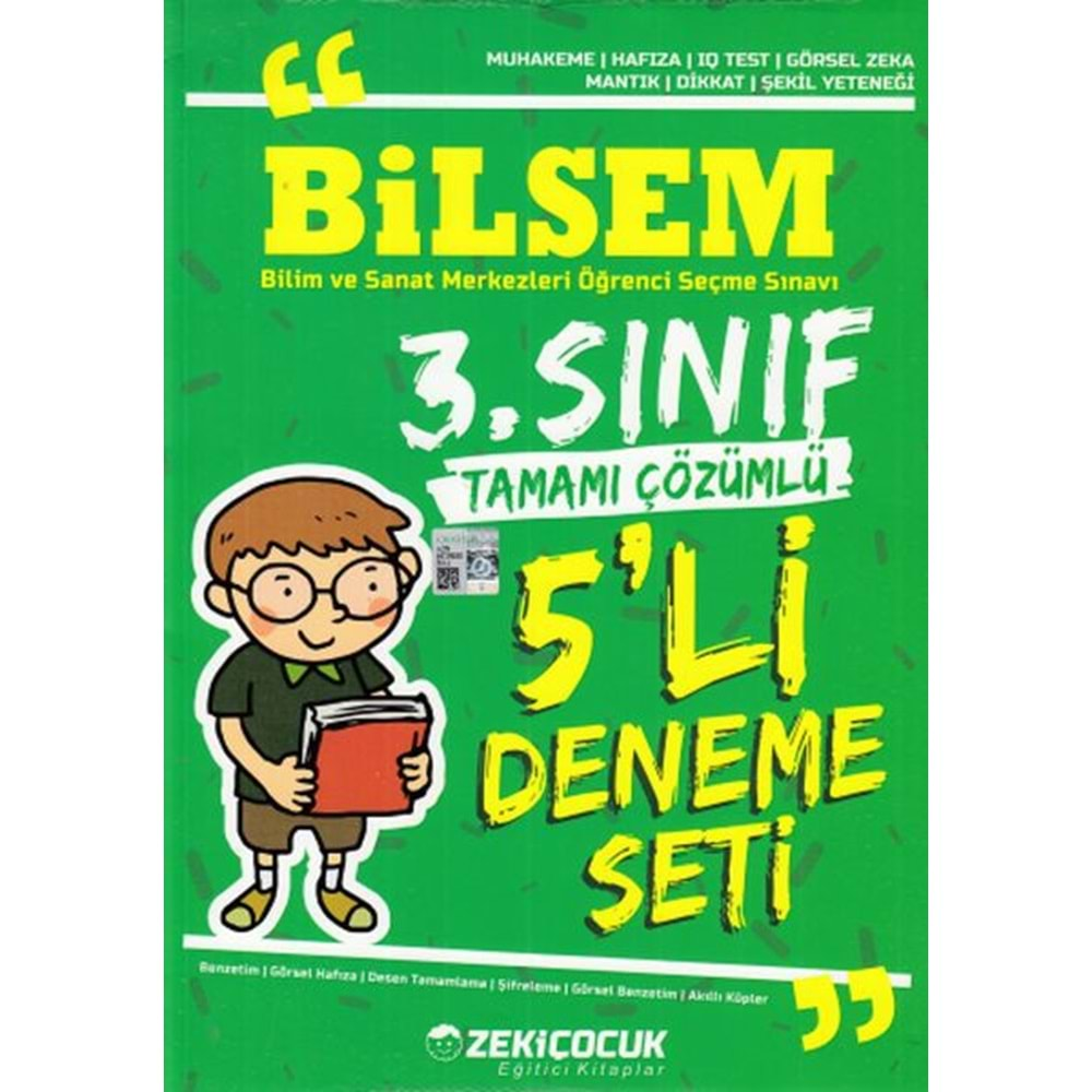 Zeki Çocuk 3. Sınıf Bilsem 5'li Deneme Seti