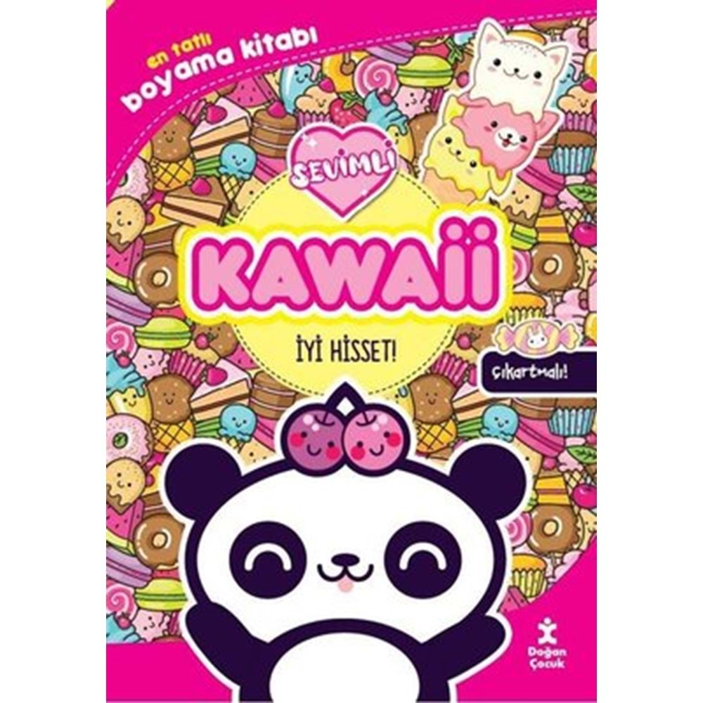 Kawaii İyi Hisset! En Tatlı Çıkartmalı Boyama Kitabı