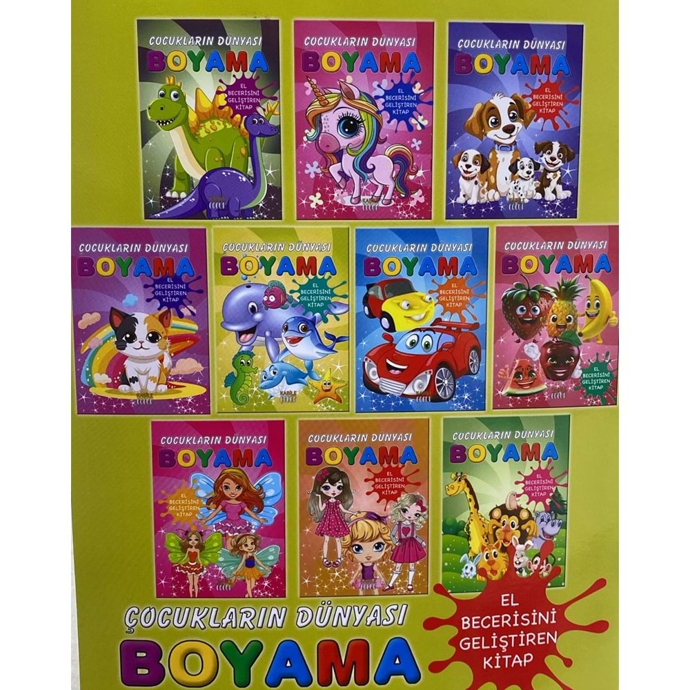Çocukların Dünyası Boyama Kitabı 10 lu 16 Syf