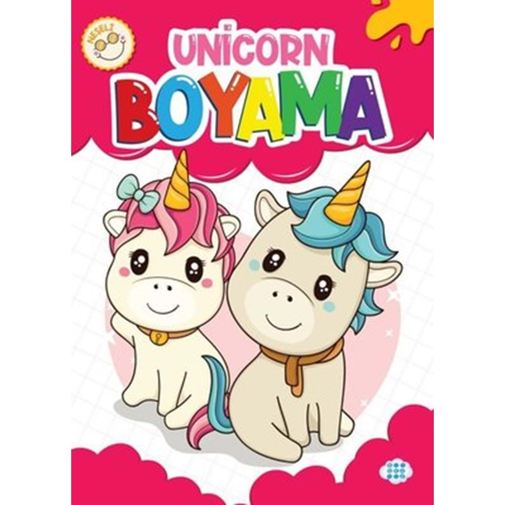 Neşeli Unicorn Boyama