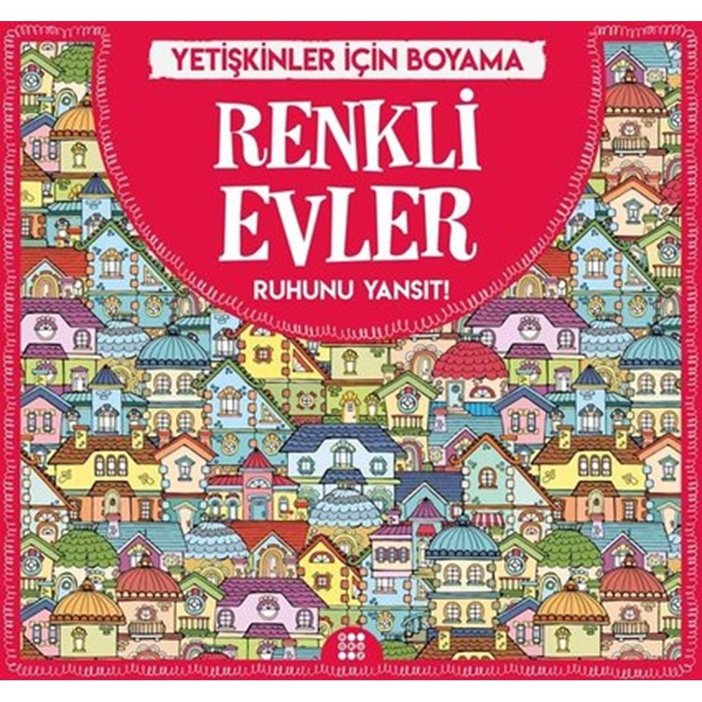 Renkli Evler Yetişkinler İçin Boyama