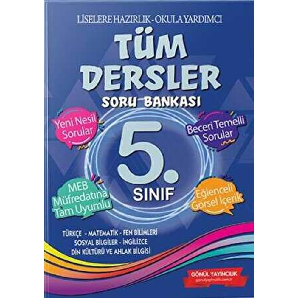 Gönül Yayıncılık 5. Sınıf Tüm Dersler Soru Bankası