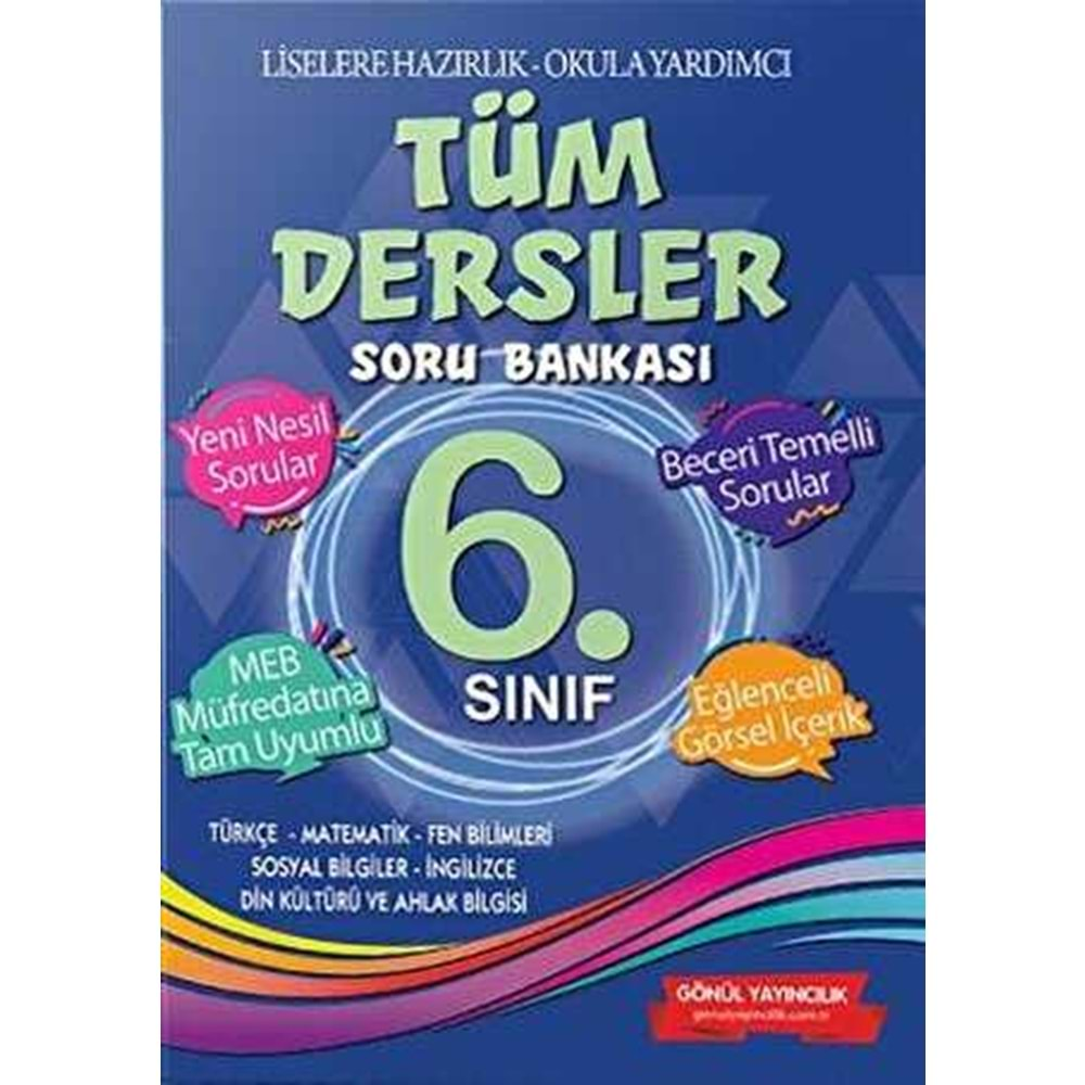 Gönül Yayıncılık 6. Sınıf Tüm Dersler Soru Bankası