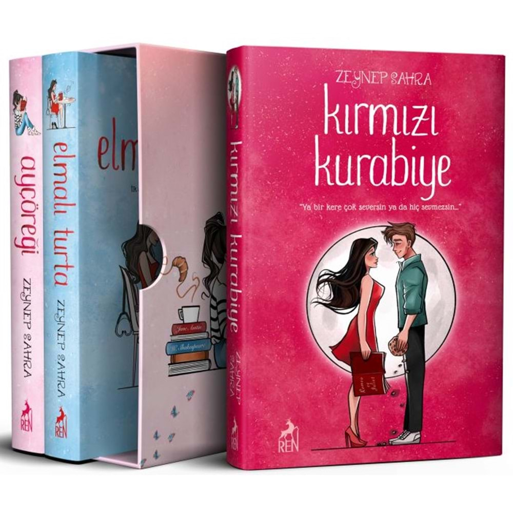 Ayçöreği Elmalı Turta Kırmızı Kurabiye Set Ciltsiz