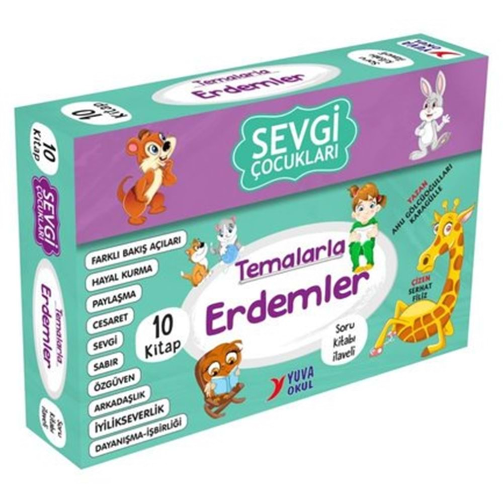 Sevgi Çocukları Temalarla Erdemler Seti - 10 Kitap Takım - 2-3. Sınıflar İçin