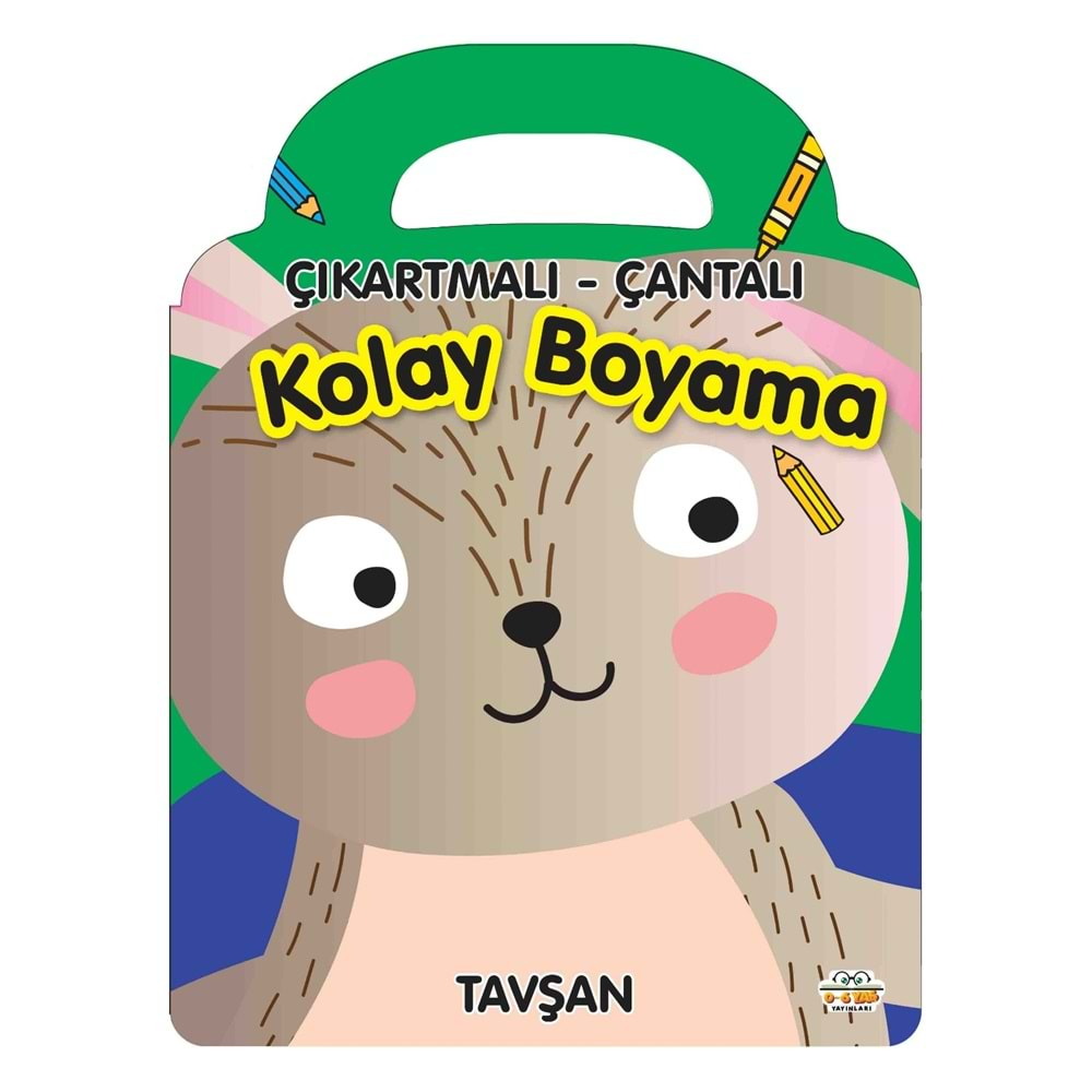 TAVŞAN - ÇIKARTMALI-ÇANTALI KOLAY BOYAMA