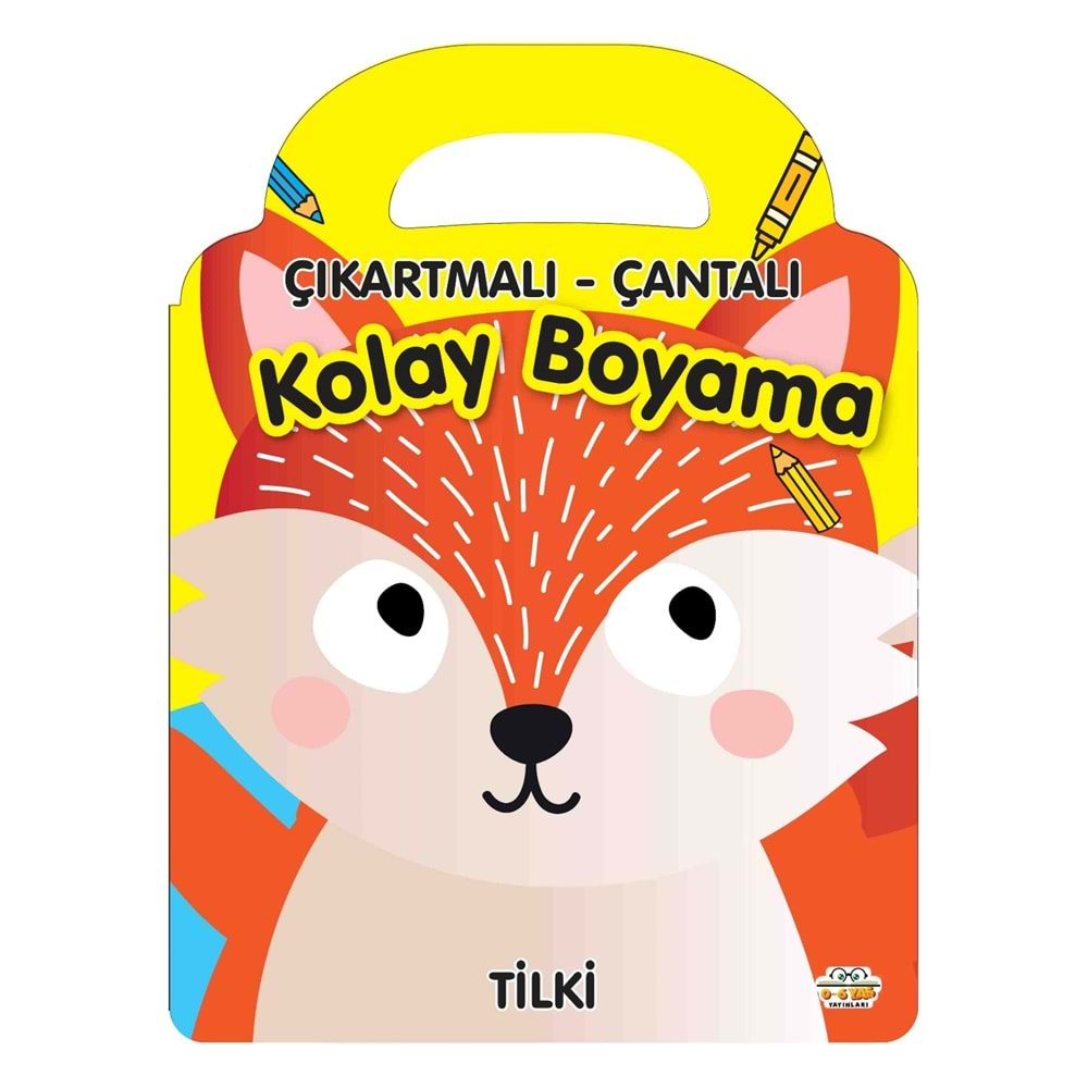 TİLKİ - ÇIKARTMALI-ÇANTALI KOLAY BOYAMA