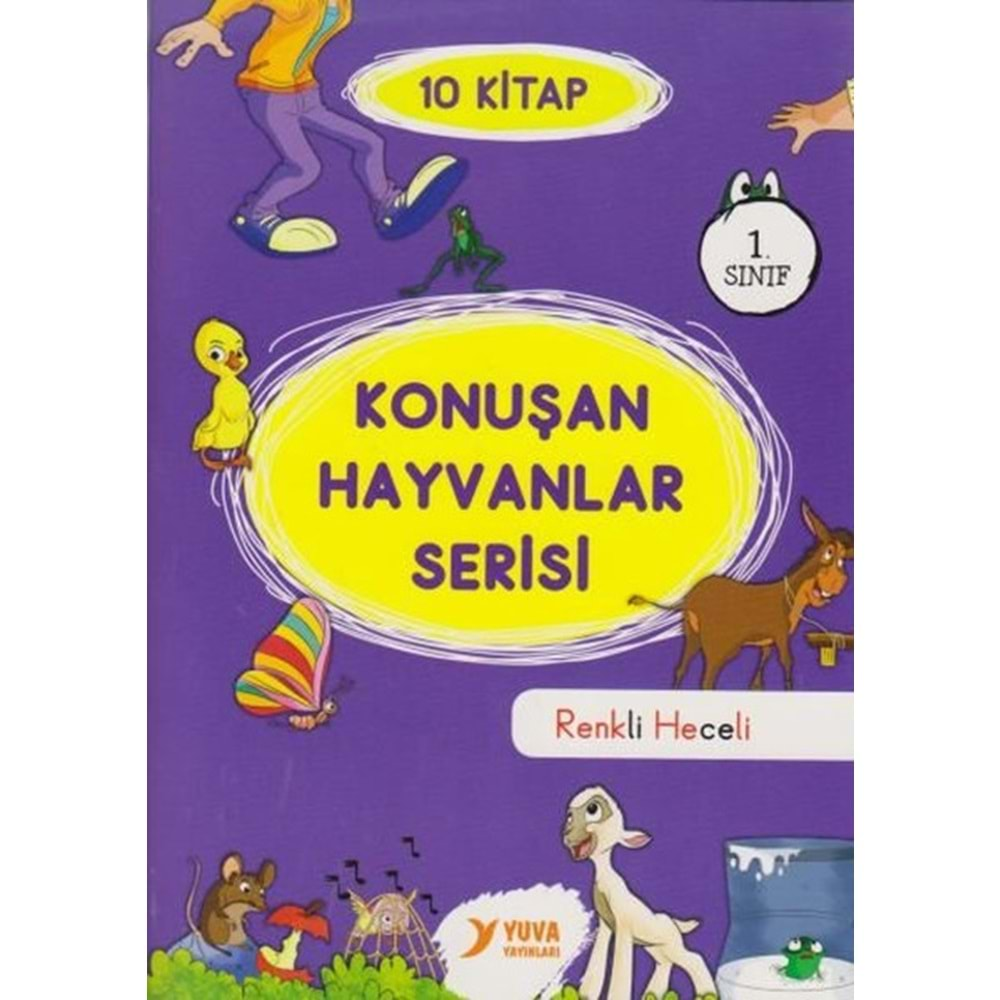 Konuşan Hayvanlar Serisi 1. Sinif Renkli Heceli 10 Kitap