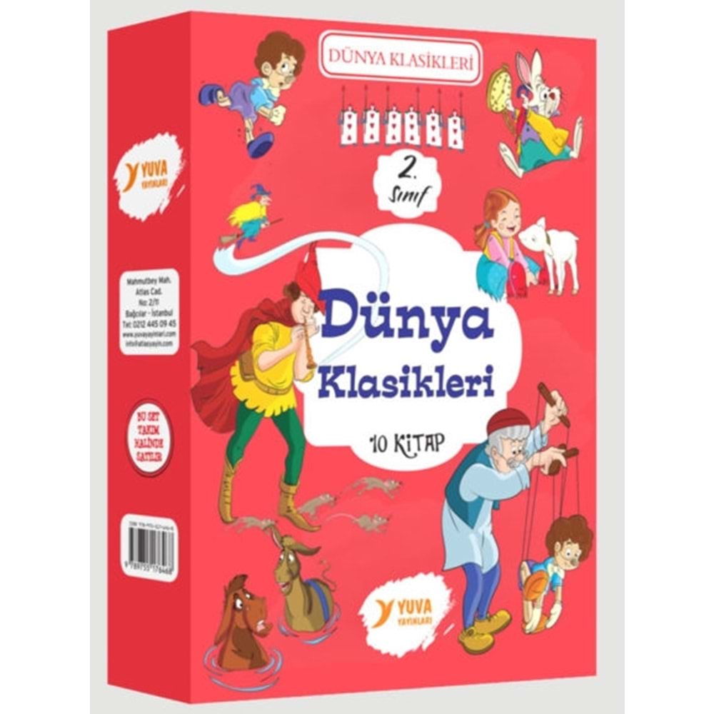2.Sınıf Dünya Kılasikleri Kutulu Set (100 Temel Eser ) (10 Kitap)