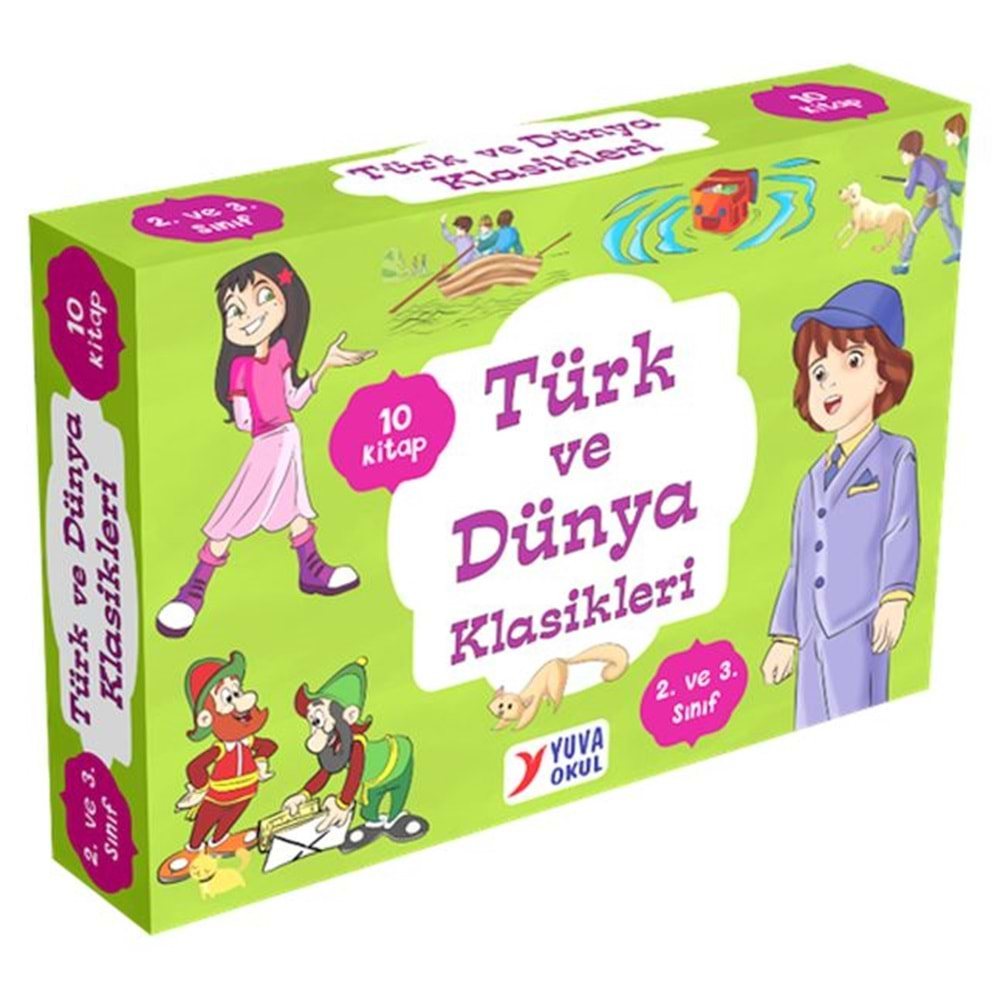 2. ve 3. Sınıflar için Türk ve Dünya Klasikleri 10 Kitap