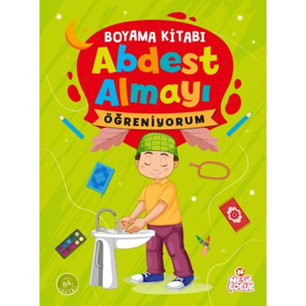 Abdest Almayı Öğreniyorum (Erkek) - Boyama