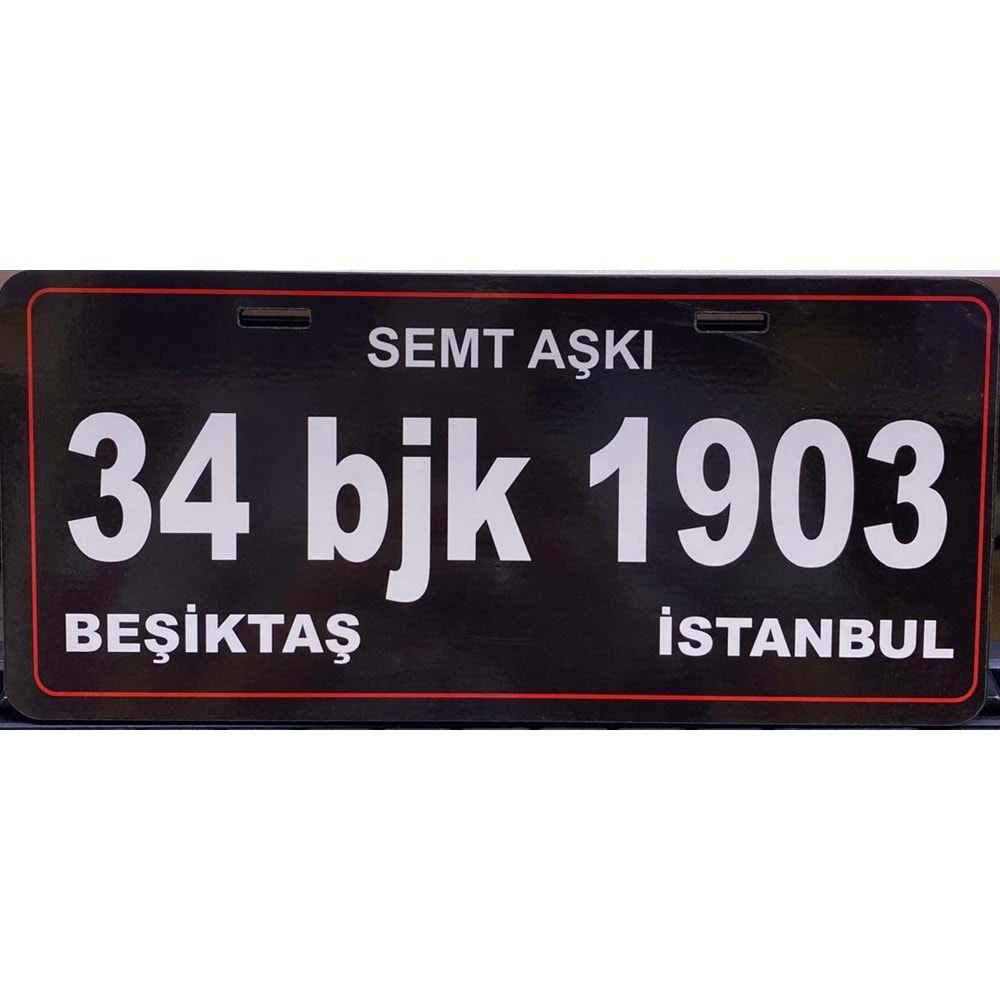 Beşiktaş Ahşap Plaka 24*11