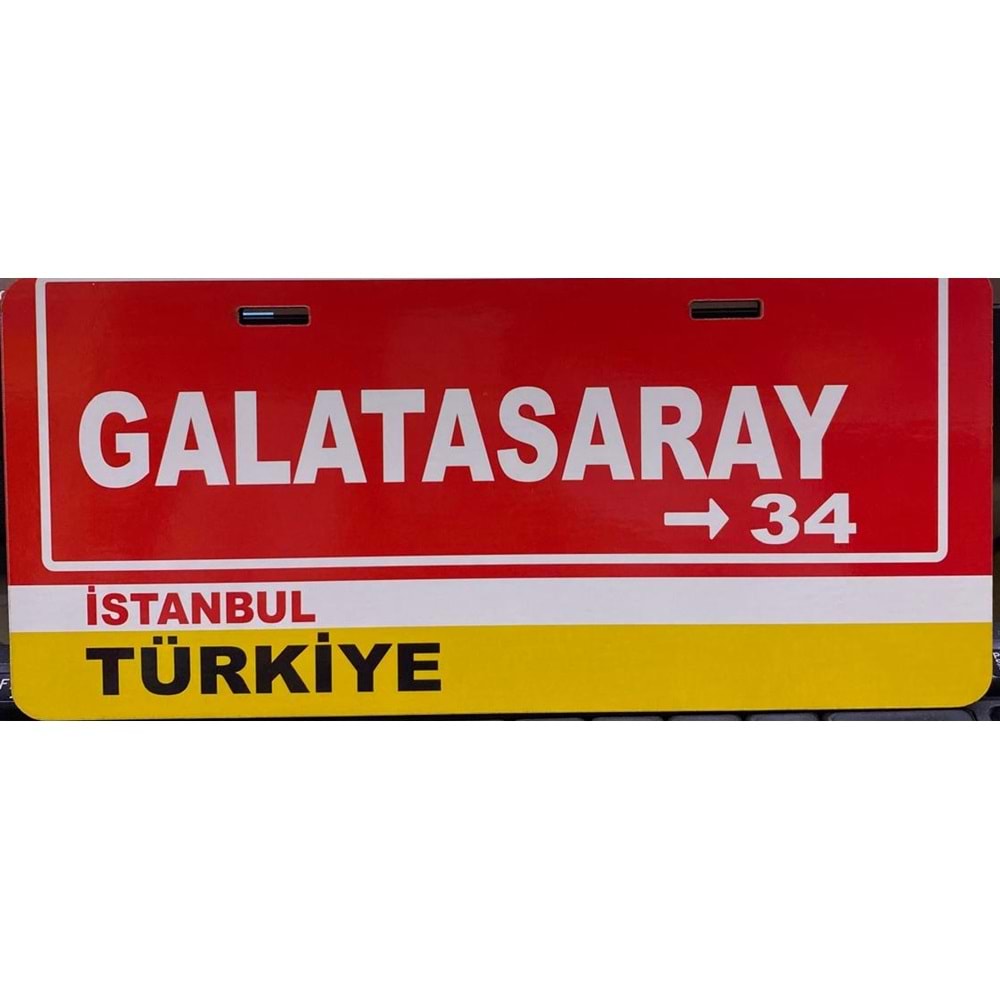 Galatasaray Ahşap Plaka 24*11