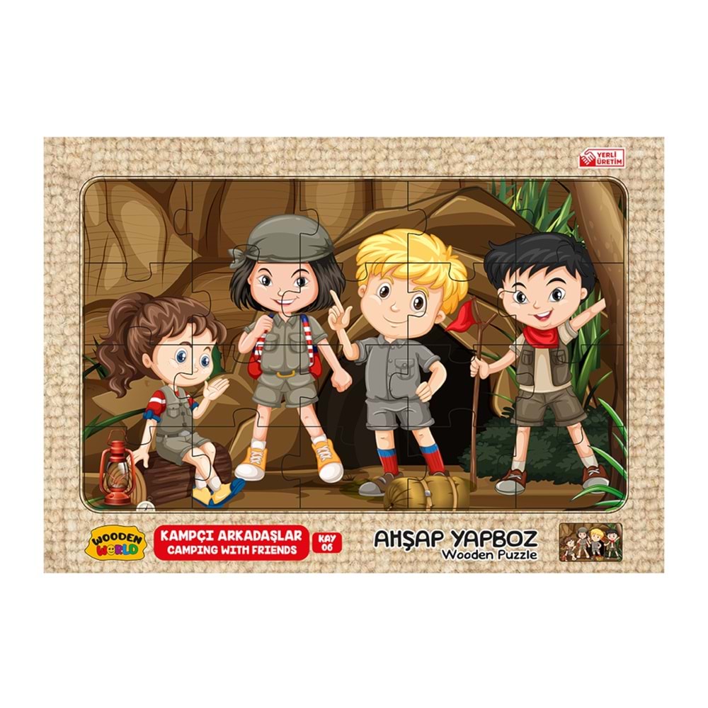 Redka Ahşap Puzzle 24X34 Cm. Kampçı Arkadaşlar