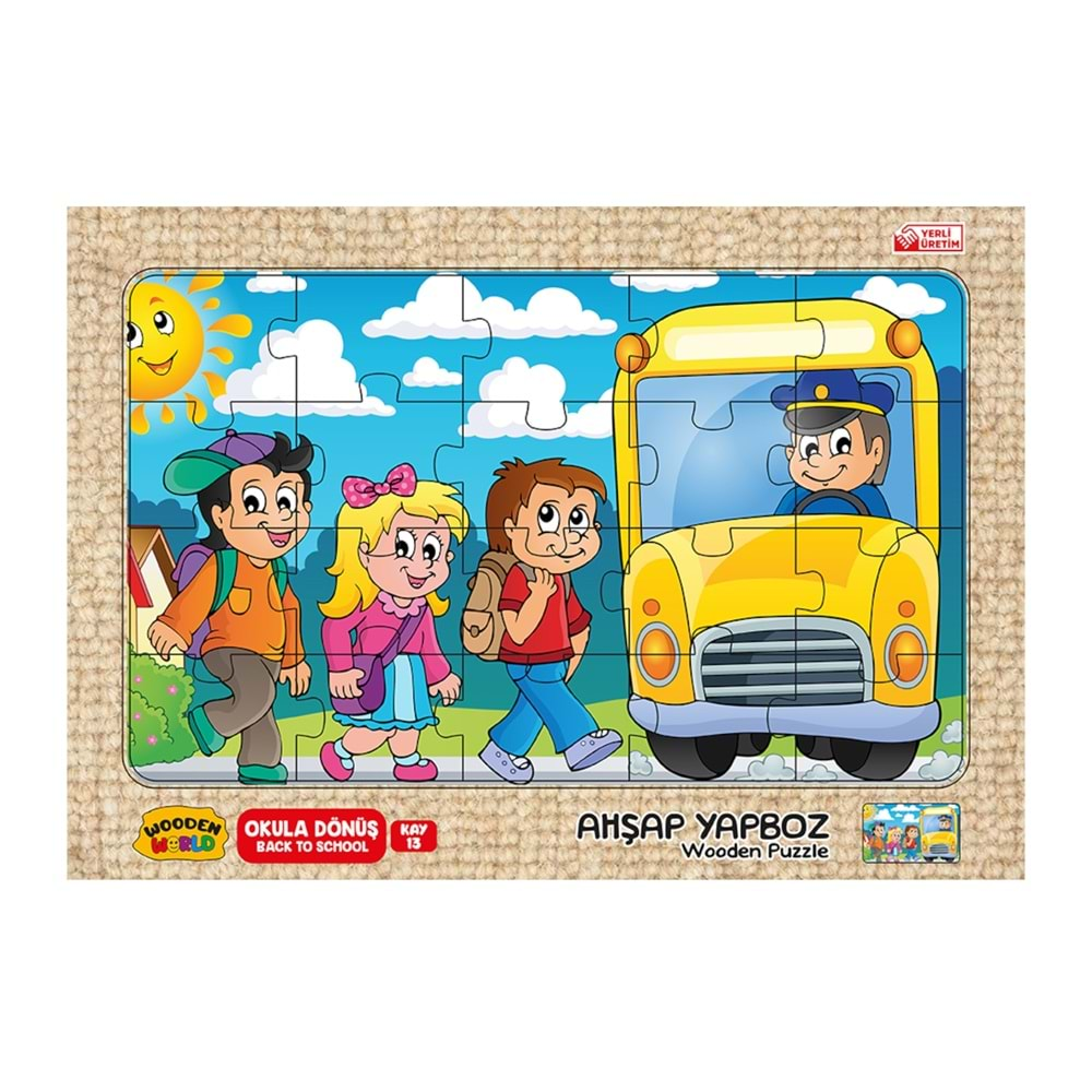 Redka Ahşap Puzzle 24X34 Cm. Okula Dönüş