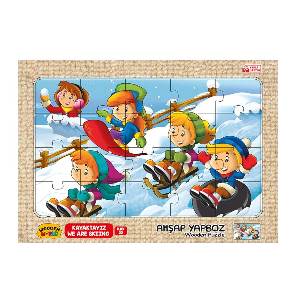 Redka Ahşap Puzzle 24X34 Cm. Kayaktayız